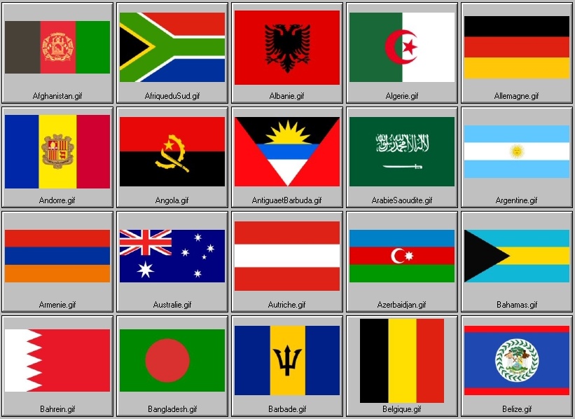 drapeaux nationaux reconnus (1re partie)