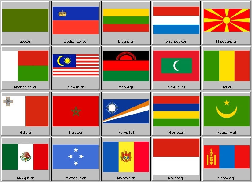 drapeaux nationaux reconnus (6me partie)